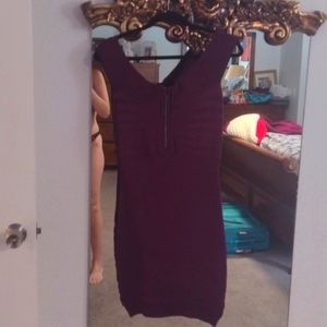 Lucy Paris zip up maroon mini dress size: s/m